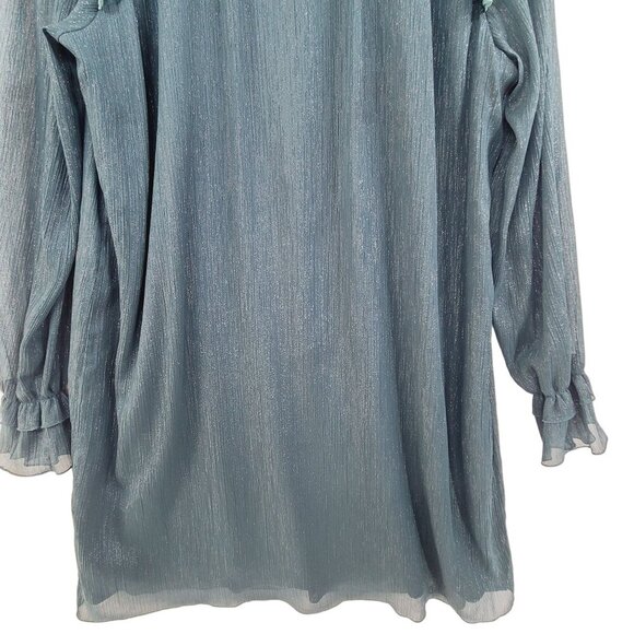 Kenzo Paris Women's Long Sleeve Mini Dress Teal Size 6 - Picture 7 of 12